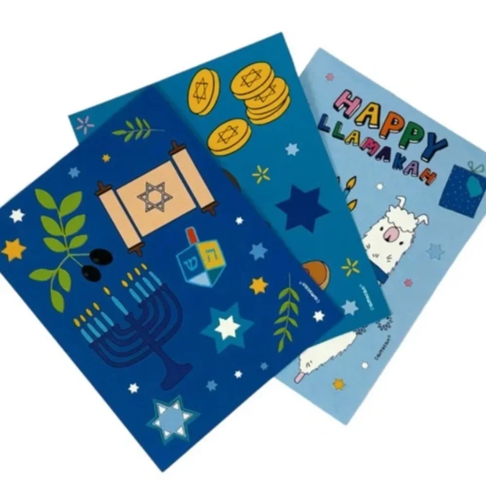 Hanukkah Assorted Gifts - Party Games One Minute, Sticker Activity Kit, Dreidels